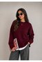 Burgundy Oversize Knitted Sweater