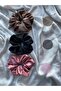 Women's 3-Piece Satin Hair Rubber Buckle Set