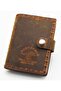 Genuine Antique Leather Handmade Card Holder with Transparent Compartments - 5