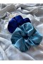 Women's Satin 3-Piece Hair Rubber Buckle Set - 3