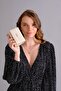 Women's Cream Vegan Wallet with Embossed Detail, Snap and Zipper Closure, 6 Card Slots and 1 ID Compartment - 2
