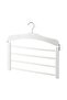 Natural Wooden Trouser Hanger 4 Hanger Bar Non-Crinkle White De188 - 2