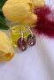 Chrome Fuchsia Color Antiallergic Sailor Knot Earrings - 2