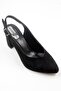 6131 Black Suede Women's Sandals