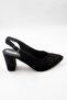 6131 Black Suede Women's Sandals - 2