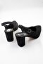 6131 Black Suede Women's Sandals - 3