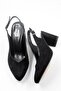 6131 Black Suede Women's Sandals - 5