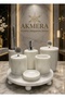 7 Piece Luxury Bathroom Set with Marble Ball Base Stand