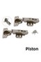 Piston Hinge with Brake Kitchen Wardrobe Cabinet Furniture Door Cover Metal Flat Chrome Stone Hinge