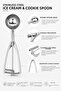 Ice Cream Halva Cookie Shaper Serving Scoop Stainless Steel Ice Cream Spoon - 7