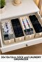 4 Pcs 30cm Drawer and Closet Organizer, Scarf Organizer, Foldable Sock and Laundry Organizer Rack Organizer - 3