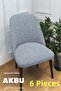 Chair Cover , Pack of 6, a Quality Kitchen Large Oval, Washable , Elastic Chair Cover