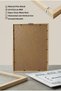 Single Wooden Painting with Elif's Writing in Petrol Blue Frame - Natural Wooden Framed Painting for Home and Business - 5