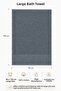 Bath Towel 90X150 cm Linea Collection 650 Gr - 4