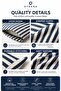 Cotton Linen Striped Pillowcase 50X70 cm Covered Navy Blue Pillowcase Set 2 Pieces - 2