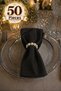 Fabric Napkins 50-Pack |   Napkin Ring Gift Set, Complete with 100 Pieces