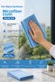 Set of 2 Microfiber Cleaning Cloths 30X40 Glass Cloth + 40X40 Ultra Absorbent Multi-Purpose Cloth - 2