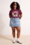 Bordo Eğlenceli Baskılı Regular Fit Büyük Beden T-shirt TBBSS26BF00073 - 3