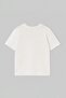Ekru Nakışlı Regular/Normal Kalıp Kısa Kollu %100 Pamuk Örme Büyük Beden T-Shirt TBBSS26BF00080 - 5