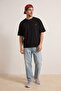 Black Pepper Embroidered Oversize/Relaxed Cut 100% Cotton T-Shirt Tmnss22Ts0318 - 3