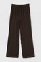 Brown Waist Slim Belted Shirt Elastic Waist Pocketed Trousers Bottom Double Set Tdrss26Au00058 - 4