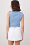 Beyaz Kemer Detaylı Mini Denim Şort Etek TWOSS26ET00246 - 8