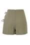 Khaki Woven Tie-Dye Detailed Beach Mini High-Waist Shorts & Bermuda Tbess25Sr00007 - 6