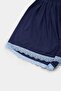 Lacivert Dantel Detaylı Etek Görünümlü Şort Örme Pijama Takımı THMSS26PT00147 - 5
