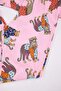 Pembe Leopar Baskılı Gömlek Yaka Örme Büyük Beden Pijama Takımı TBBAW27AI00004 - 6
