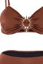 Brown Strapless High Waist Bikini Set with Gold Accessories Tbbss26Cb00007 - 6