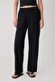 Siyah-Lacivert Düz Straight Normal Bel Boru Paça Scuba Krep Örme Pantolon TWOSS26PL00245 - 6