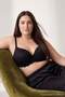 Black Back Lace Detailed Covered Plus Size Bra Tbbaw27Cw00002