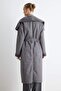 Gray Suede Fur Inside Oversize Long Coat Twoaw27Kb00014 - 5