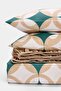 Double Retro Themed Elastic Sheet Bedding Set 200X220Cm Tphaw27Ckn00007 - 4