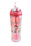 Snoopy Licensed Red Christmas Collection Bottle with Straw and Spinning Top – Fun Water Bottle - 5