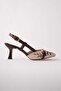 Women's Bitter Brown Daily Open Back Heeled Shoes - 2