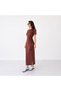 Women's Side Tie Slit Dress Short Sleeve Stylish Casual Dress - 2