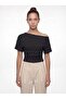 Women's open collar polka dot fitted blouse black