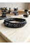 Father's Day Special Black Natural Stone Knitted Model Men's Leather Bracelet - 4