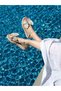 Beige Skin (James) Beige Butterfly Detail Women's Sandals - 6