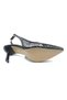 Feles Tulle Detailed Straw Open Back Stiletto Heeled Women's Shoes Black - 6