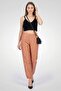 Women Regular Solid Jogger Pants, Brown - 2