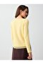 Light Yellow Relaxed Fit Soft Textured Cardigan with Lace Detail - 5