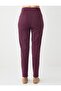 Burgundy Regular Waist Regular Leg Gabardine Trousers - 5
