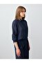 Navy Blue Relaxed Fit Long Sleeve Linen Blend Shirt - 4