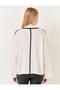 White Loose Cut Long Sleeve Turtleneck Knitwear Sweater - 6