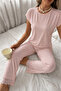 Lace Detailed Viscon Short Sleeve Women’s Pajama Set