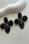 Floral Design Lightweight Acrylic Earrings – Elegant Model with Stone Detail (3 Color Options) - 6