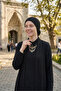 Black Instant Turban Hijab with Bun, Suitable for Medical Use - 8