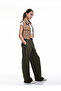 High Waist Rubber Detailed Wide Leg Sports Sweatpants